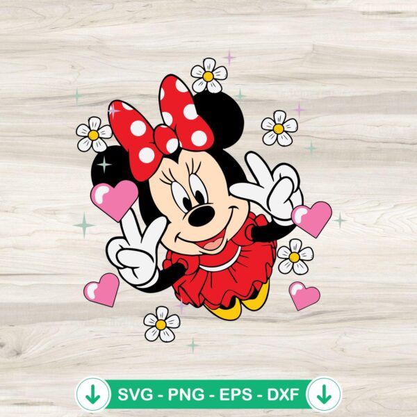Minnie Mouse Peace Sign SVG file for cutting machines