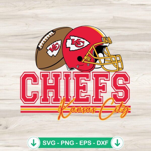 Kansas City Chiefs Football SVG file for cutting machines