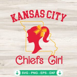 Kansas City Chiefs Girl svg file for cutting machines