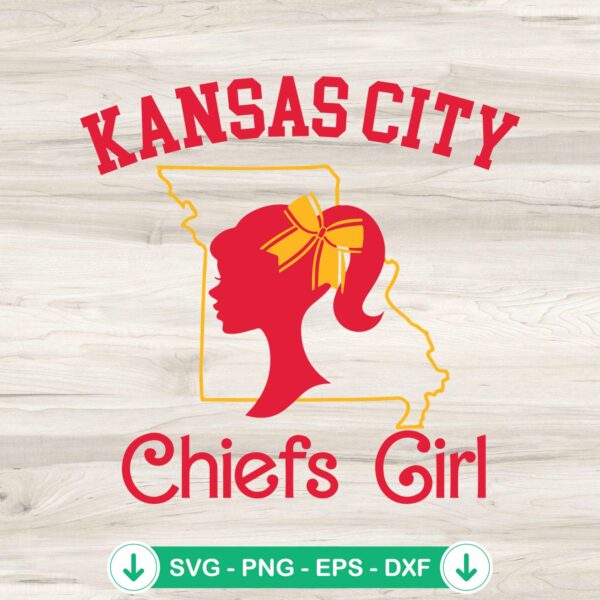Kansas City Chiefs Girl svg file for cutting machines