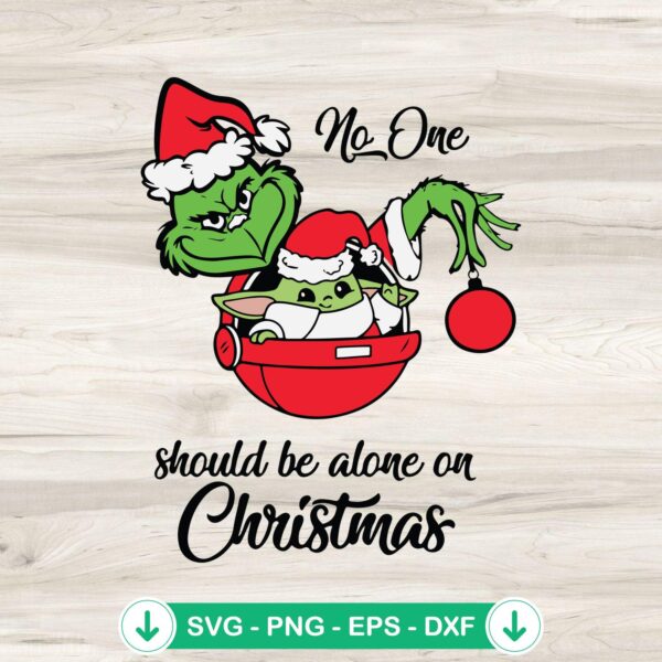 Grinch and Baby Yoda Christmas svg file, cutting file