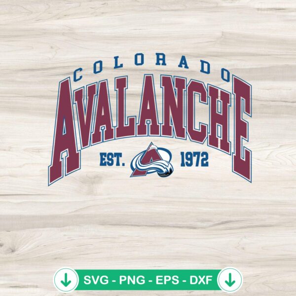 Colorado Avalanche Est 1972 SVG file, cricut svg cutting file