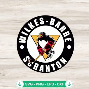Wilkes Barre Scranton Penguins logo svg file for cricut cutting