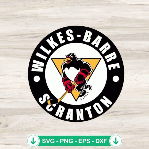 Wilkes Barre Scranton Penguins logo svg file for cricut cutting