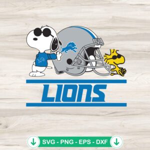 Spoopy And Woodstock Detroit Lions SVG file, cricut svg cut file