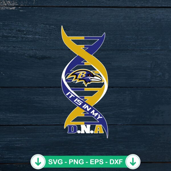 Baltimore Ravens It's In My DNA svg file for cutting machines