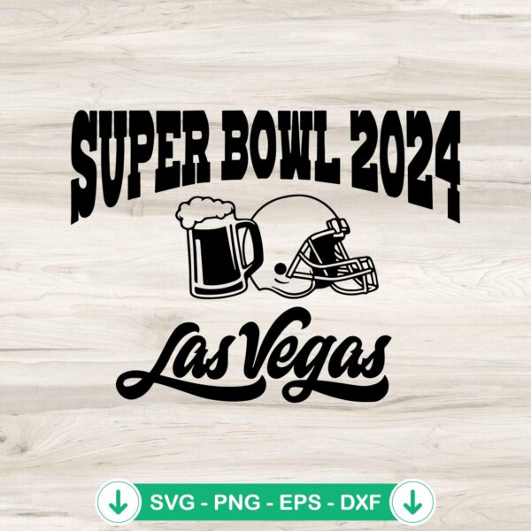 Super Bowl 2024 SVG file for Cricut, NFL football cutting file