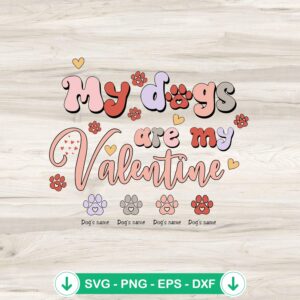 Dog Paw Valentine SVG file for Cricut and cutting projects
