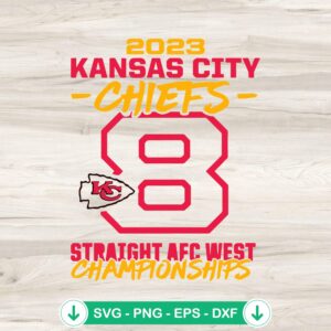 2023 KC Chiefs AFC Champions svg file for cricut