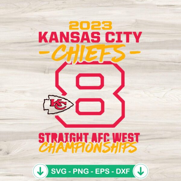 2023 KC Chiefs AFC Champions svg file for cricut