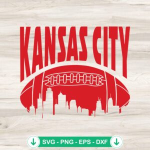 Kansas City Football SVG file, cricut svg, cutting file