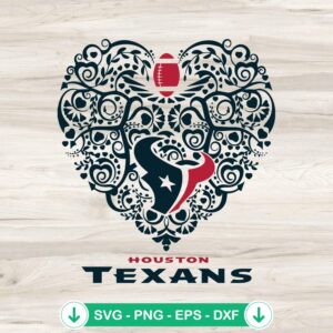 Houston Texans Heart logo SVG file for Cricut and cutting machine