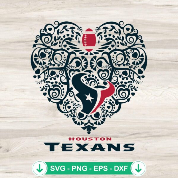 Houston Texans Heart logo SVG file for Cricut and cutting machine