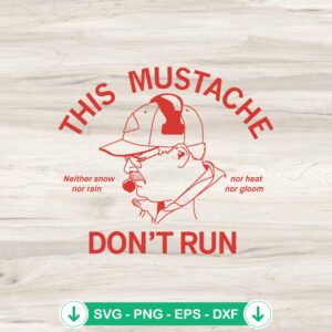 This Mustache Don’t Run KC Chiefs SVG file for Cricut
