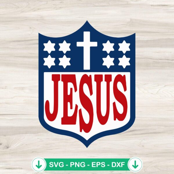 NFL Logo Jesus svg file, Football logo cutting file for Cricut