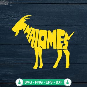 Mahomes Goat SVG file for Cricut, Patrick Mahomes cutting file