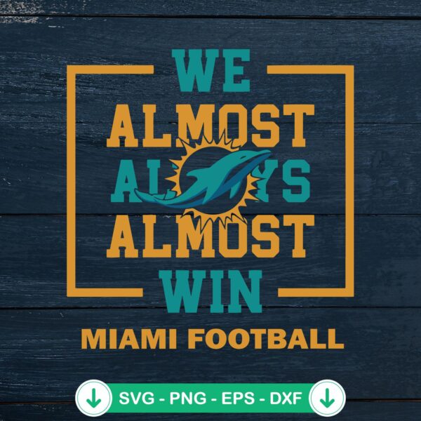 Miami Dolphins Football SVG file for Cricut and cutting machine