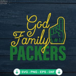God Family Packers SVG file for Cricut and cutting machine