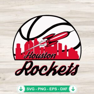 Houston Rocket basketball logo svg file for cricut cutting machine