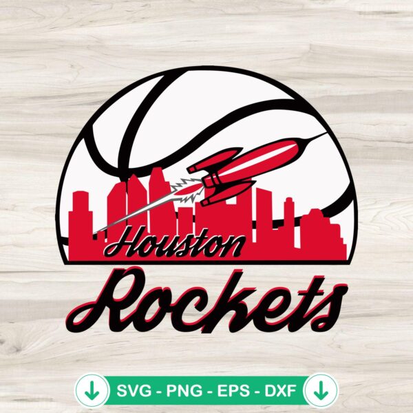 Houston Rocket basketball logo svg file for cricut cutting machine