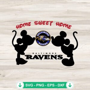 Mickey Minnie Baltimore Ravens SVG file for cutting machine