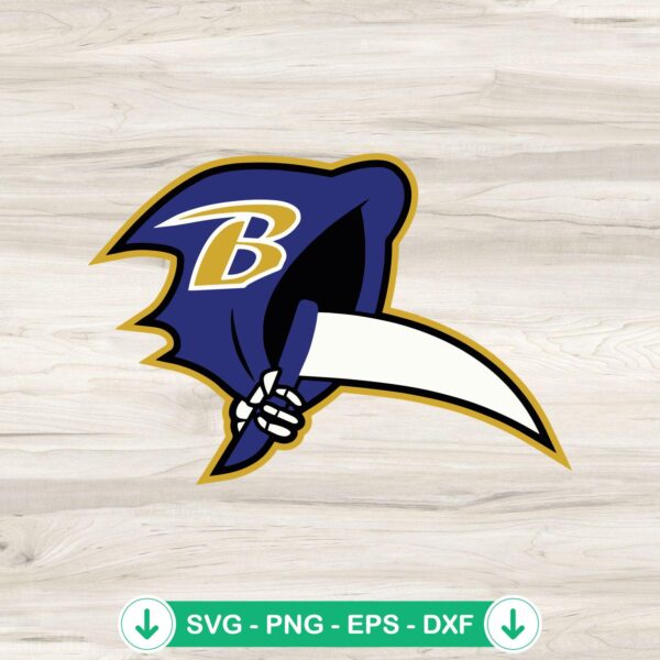 Baltimore Ravens Death Scythe SVG file for Cricut cutting machine