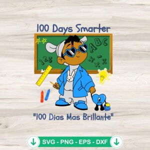 Baby Benito 100 Days Smarter SVG file for Cricut and cutting machines