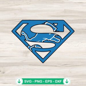 Detroit Lions Superman logo svg file, cricut svg cutting file