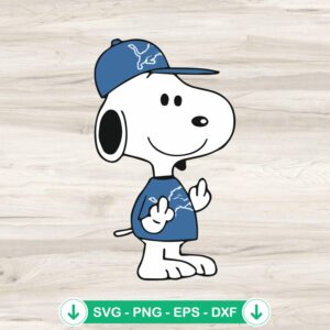 Snoopy Detroit Lions Football SVG file for cutting machine