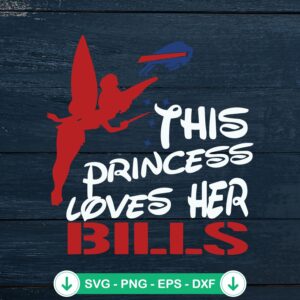 Tinker Bell Buffalo Bills SVG file for Cricut and cutting machine