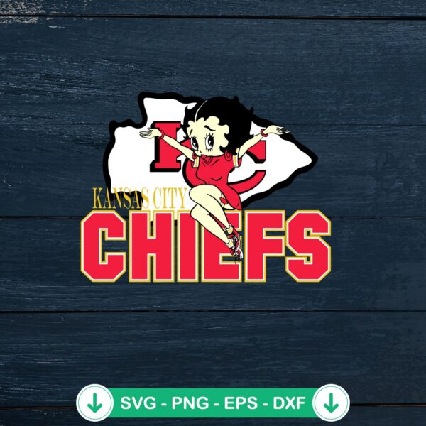 Betty Boop Kansas City Chiefs SVG file, cricut svg cut file