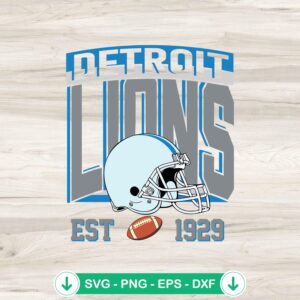 Detroit Lions Est 1929 SVG file for Cricut cutting machine