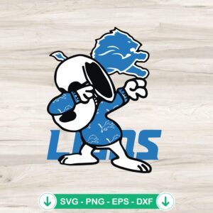 Dabbing Snoopy Detroit Lions football svg file cutting file