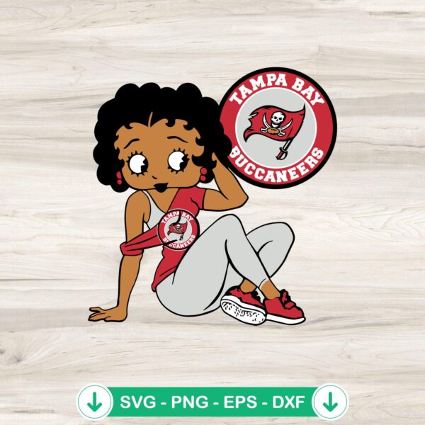 Betty Boop Tampa Bay Buccaneers SVG file for cricut cutting