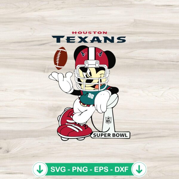 Mickey Mouse Houston Texans SVG file for cutting machines