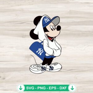 Mickey Mouse New York Yankees SVG file for cutting machine
