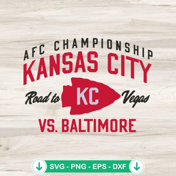 Kansas City Vs Baltimore SVG file for Cricut cutting machine