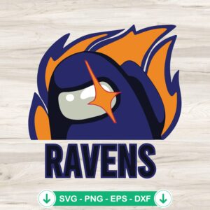 Baltimore Ravens Among Us SVG file for cutting machines