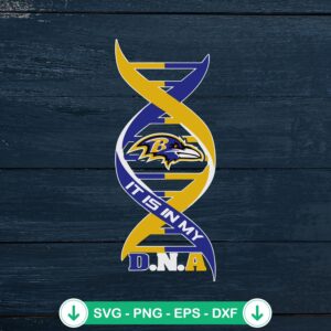 Baltimore Ravens In My DNA svg file for Cricut and cutting files