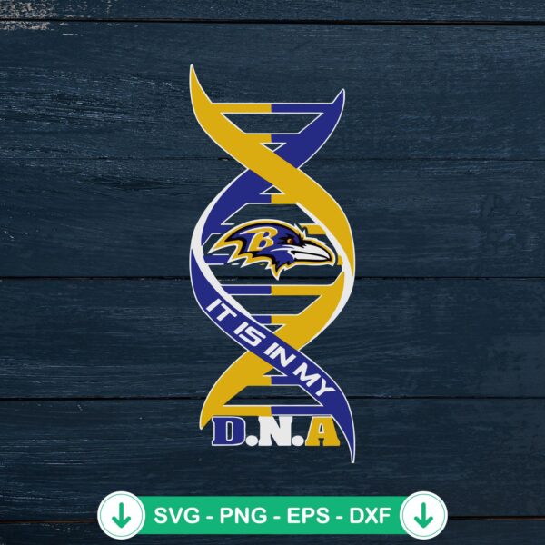 Baltimore Ravens In My DNA svg file for Cricut and cutting files