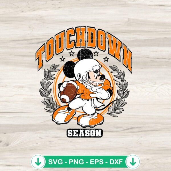 Mickey Mouse Touchdown Season SVG file for Cricut cutting