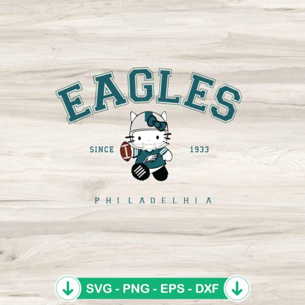 Hello Kitty Philadelphia Eagles SVG file for cutting machines