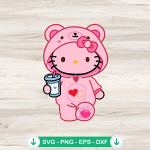 Cute Pink Hello Kitty SVG file, cricut svg for DIY crafts