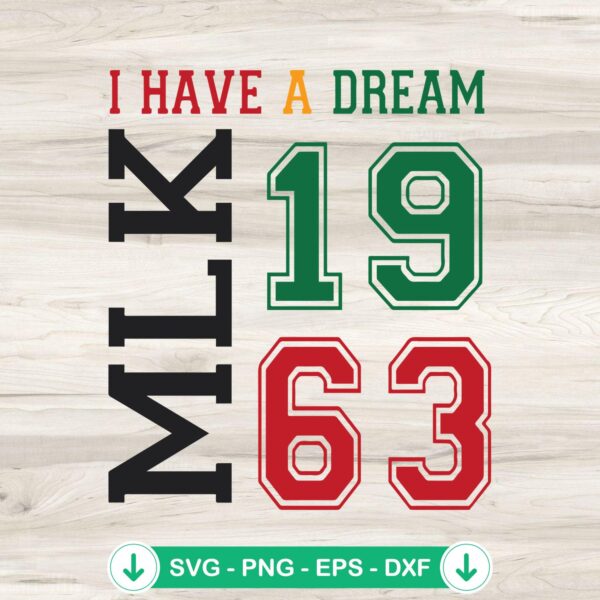 I Have A Dream MLK 1963 SVG file for Cricut and cutting machine