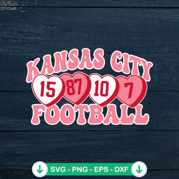 Kansas City Chiefs heart svg file, cricut svg cutting file