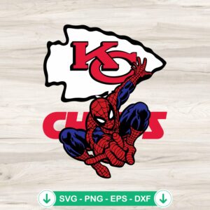Spider Man KC Chiefs SVG file for cutting machines