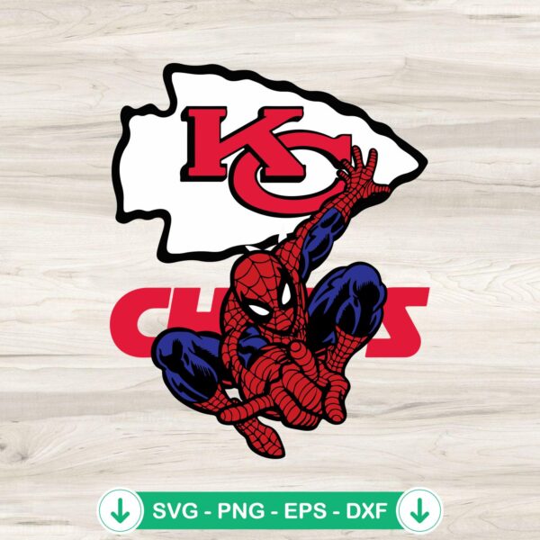 Spider Man KC Chiefs SVG file for cutting machines