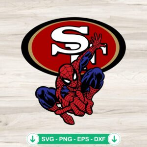 Spiderman San Francisco 49ers SVG file for cutting machine