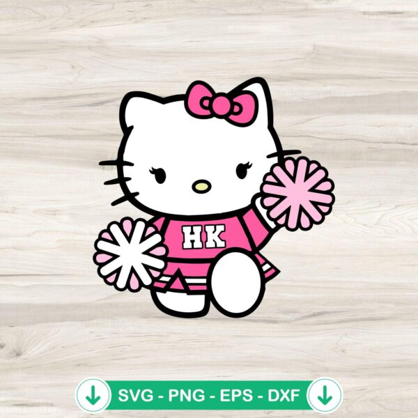 Hello Kitty Cheerleader svg file, cutting file for Cricut