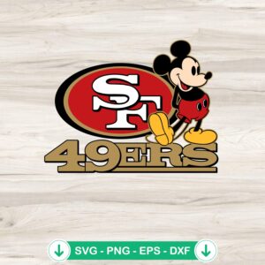 San Francisco 49ers Mickey Mouse SVG file, cricut SVG, cutting file